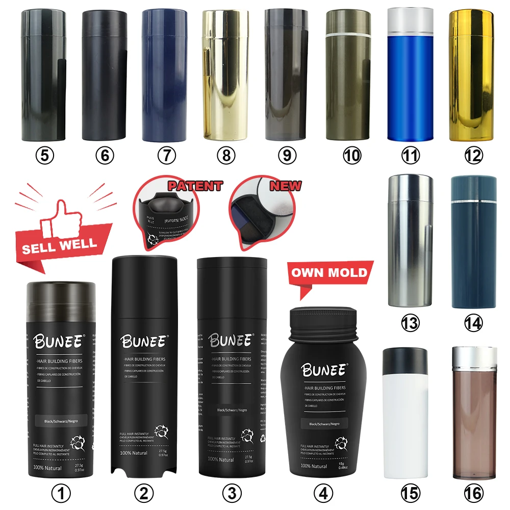 BUNEE Thicker beard hair OEM keratin thicker full hair instantly fiber hair building fibers