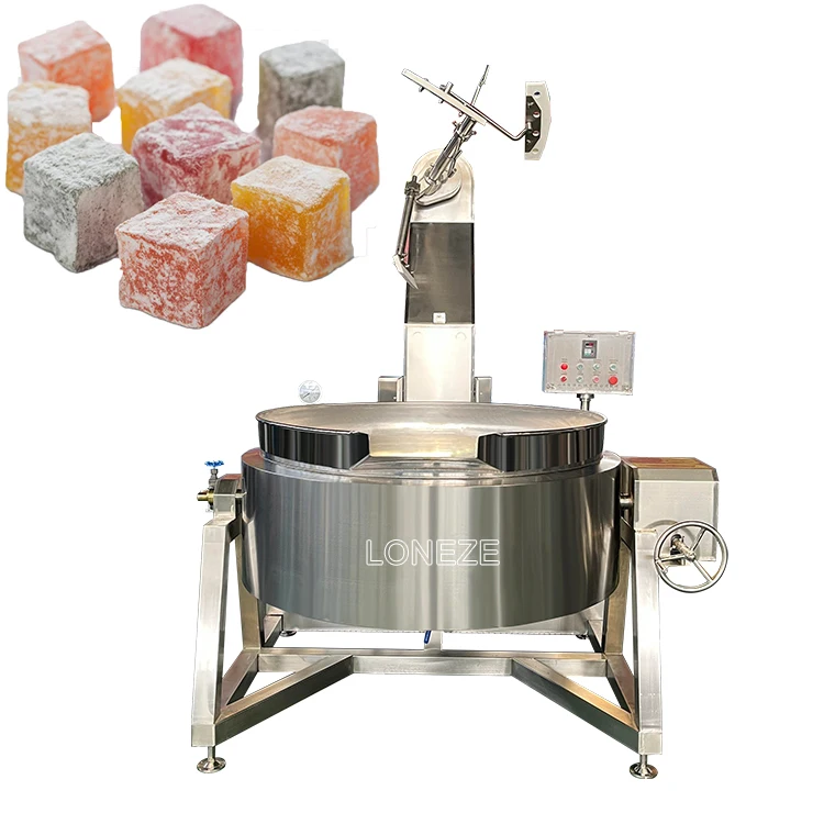 Big Capacity Automatic Tilting  Electric Cooking Pot with Agitator Food Planetary Cooking Mixer Machine for Sweet Milk