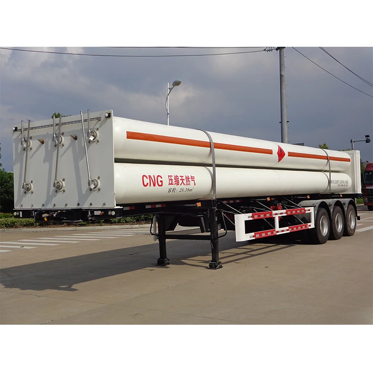 Полуприцеп СПГ Танк грузовик прицеп cng Трубка Контейнер по низкой цене