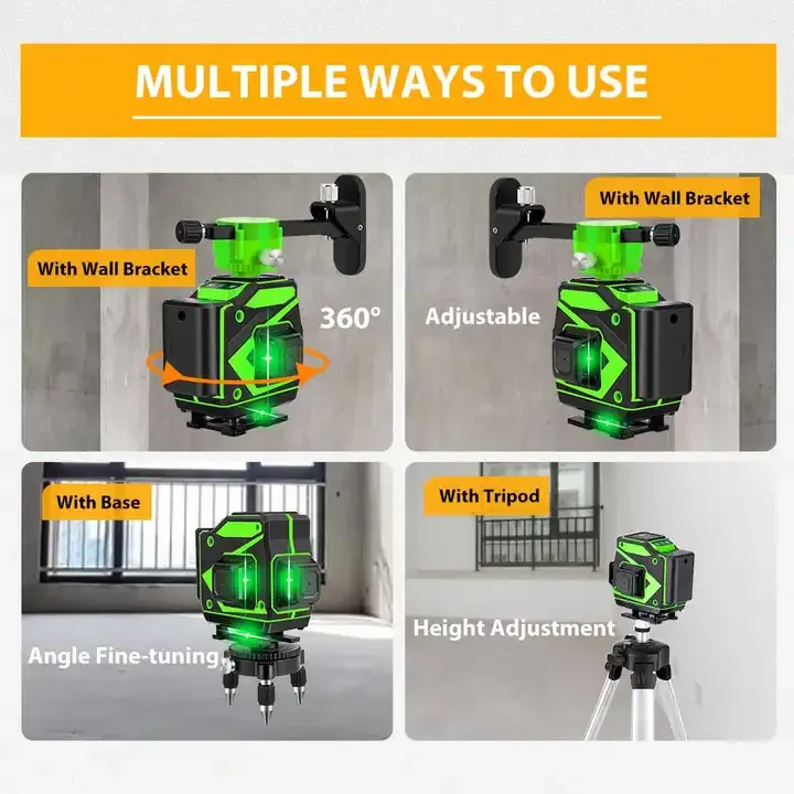 hot selling 360 Degree Machine Tool Lazer Leveler  12 Line 3d Laser Level Tile Laser Leveling Tool