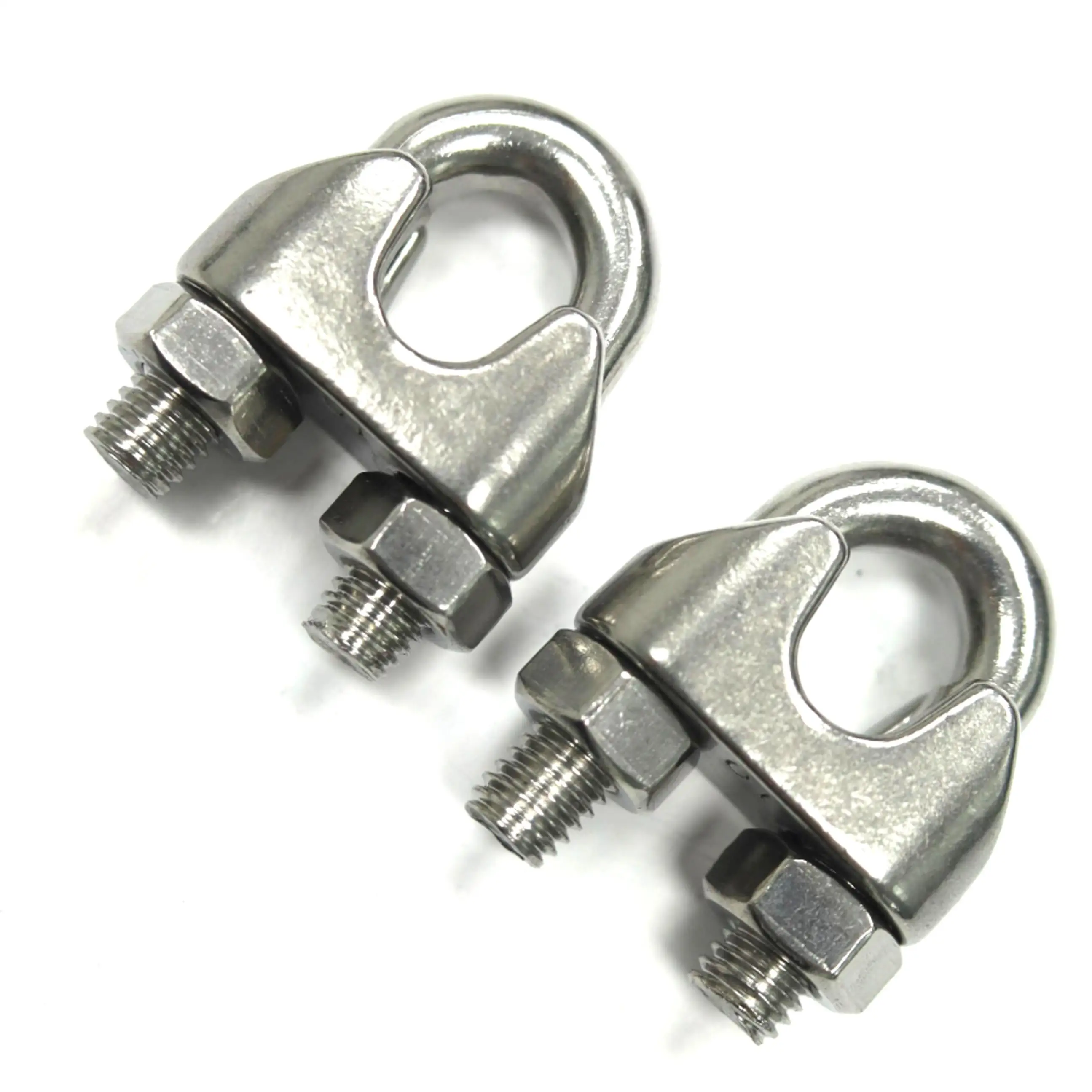Factory Price Stainless Steel DIN 741 Metric Size Germany Standard Wire Rope Clip Forged Rigging Cable Clamp