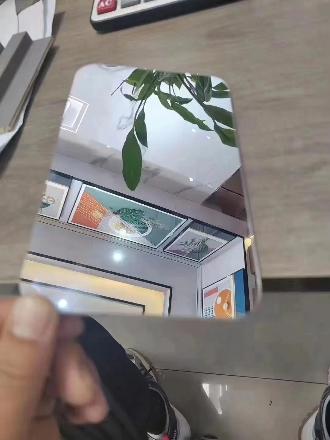 2023 Mirror Bamboo Charcoal Wood Veneer Wall Panel Wallpaper Board Coextruded Panels for KTV/Bar Customized