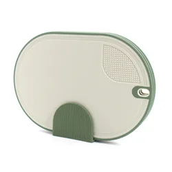 BPA Free Set of 3 Plastic Cutting Board Kitchen Fruit Vegetable Non Slip Feet Reversible Chopping Board Set with Stand