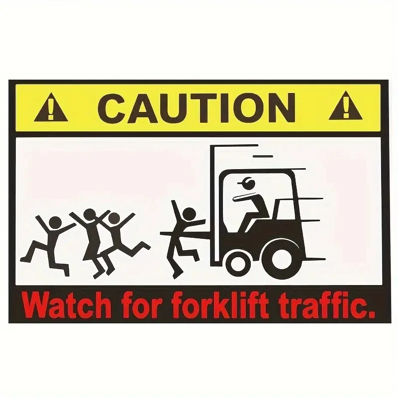 Interesting Stickers Warning Sign Car Decal Forklift Operation Stickers