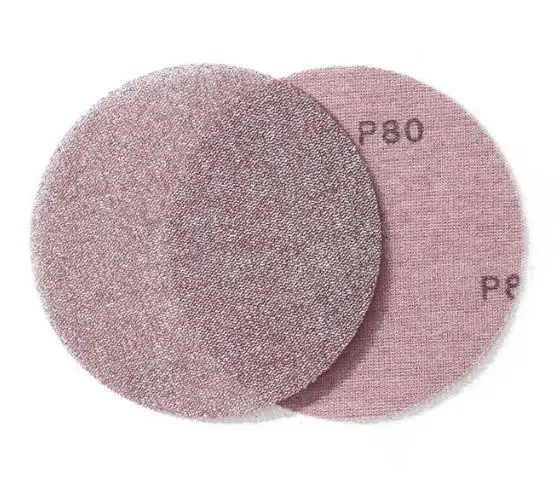 Anti-clogging aluminium oxide net sanding discs used on metal wood for dust free sanding