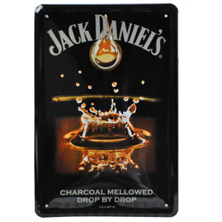 Hot Sell Good Price custom Printing retro vintage embossed metal tin hanging sign