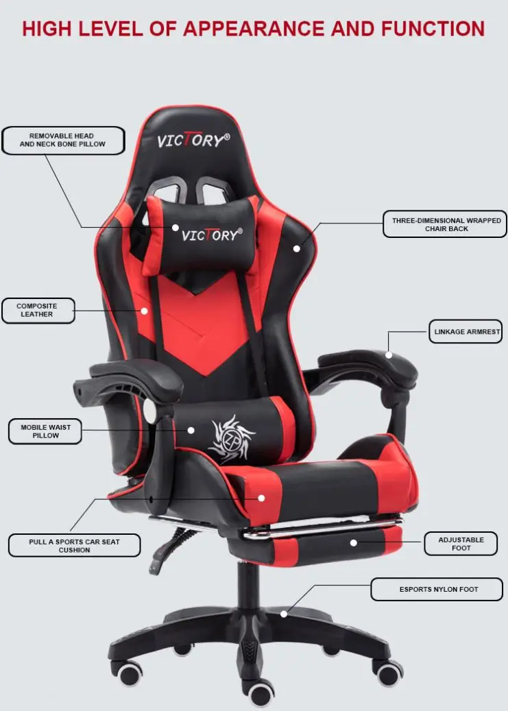 Blue Carbon Fiber Best Affordable Chair Gaming Modern Leather Swivel Metal Gaming Chair With Speaker