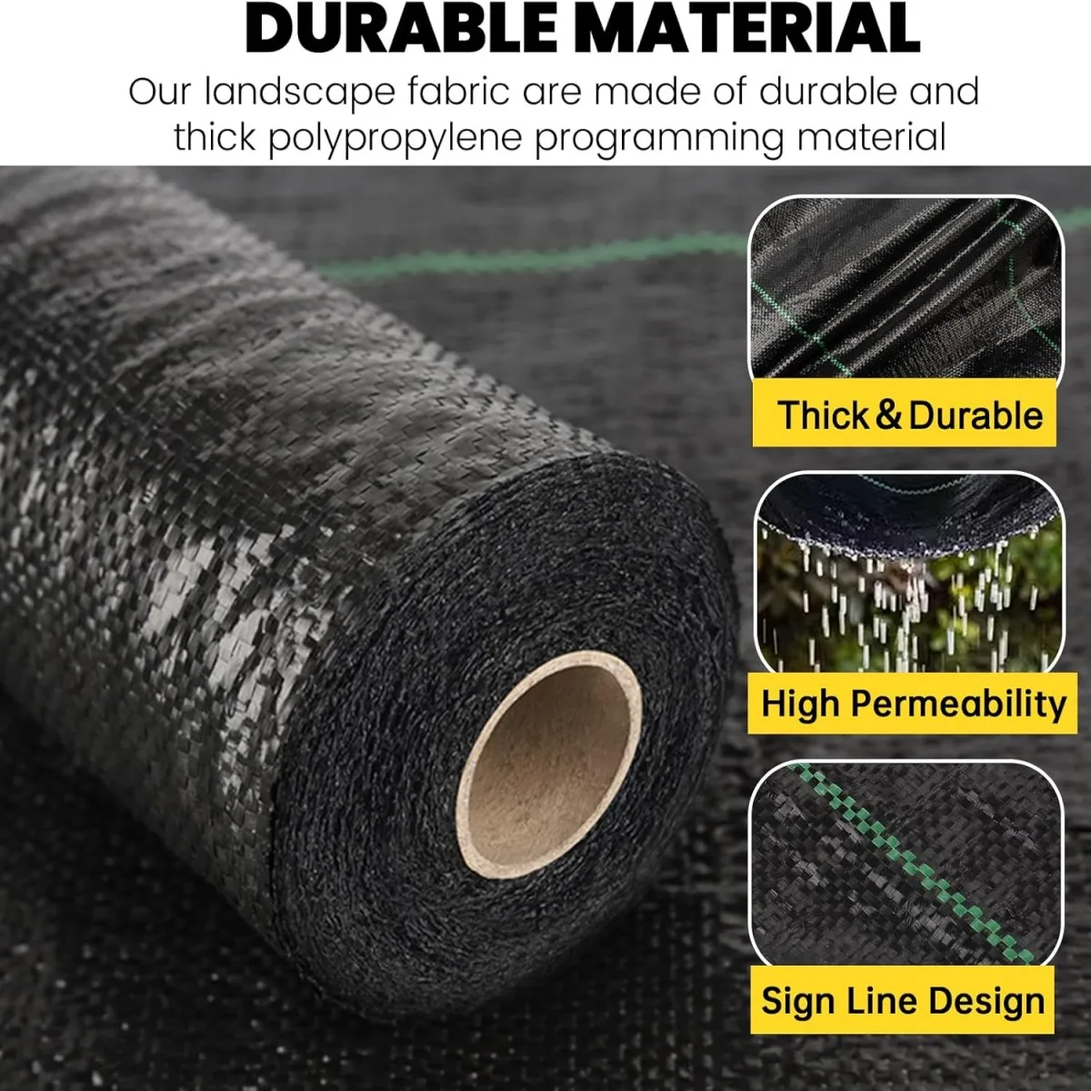 breathablepermeability anti-grass ground cover agricultural pp pe woven fabric weed control barrier
