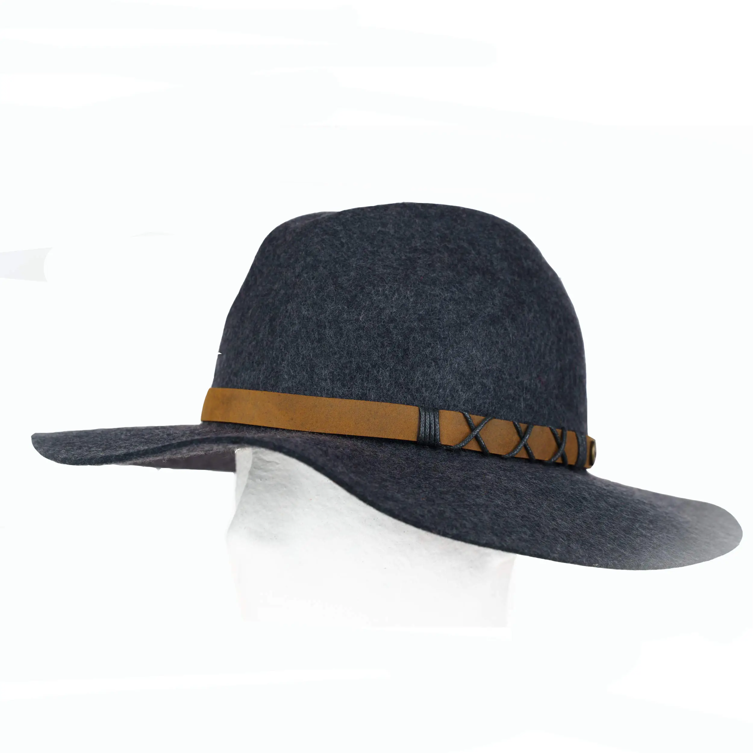 Wholesale Wide Brim Panama Hat Men Belt Buckle Felt Hat For Adult Custom Man Fedora Hats