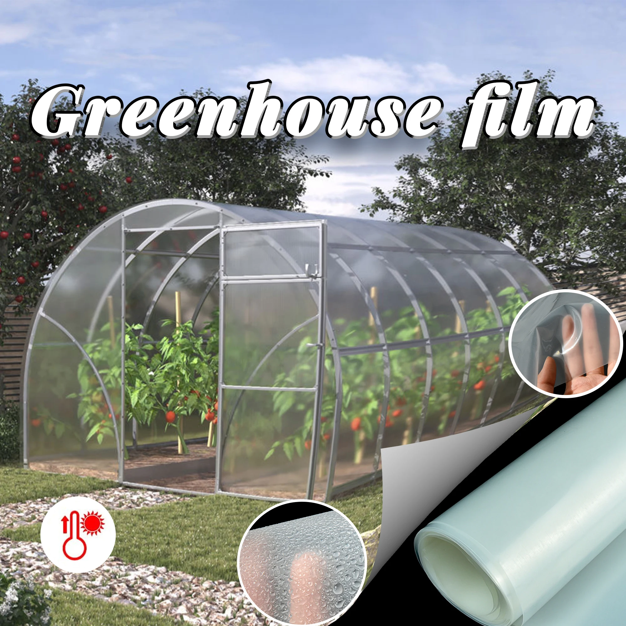 pure white and translucence waterproof 30microns-250m greenhouse film for Garden seedlings