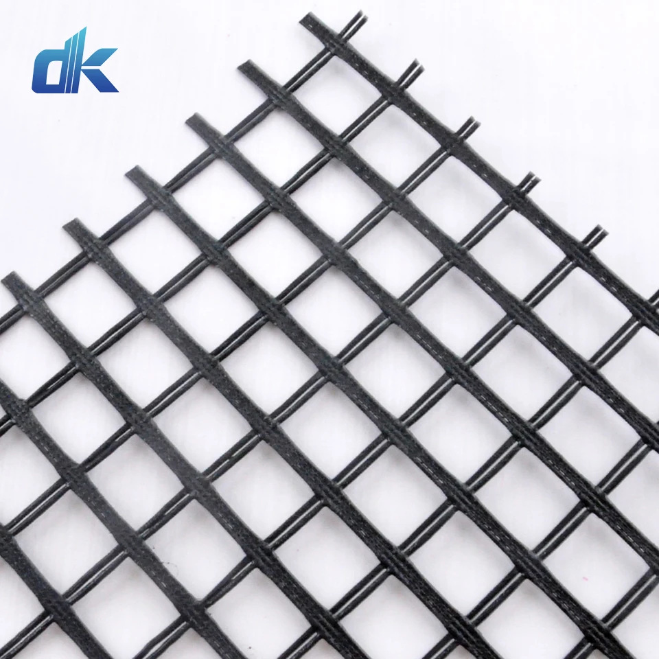 Dingkun 30KN/30KN Soil Reinforcement PET Geogrid