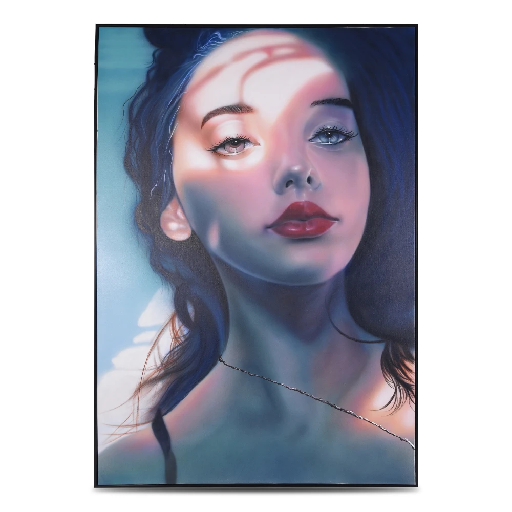 New Technology HD Picture Photo Realist Vivid Hand Painted Airbrush Painting with Local Hand Drawing