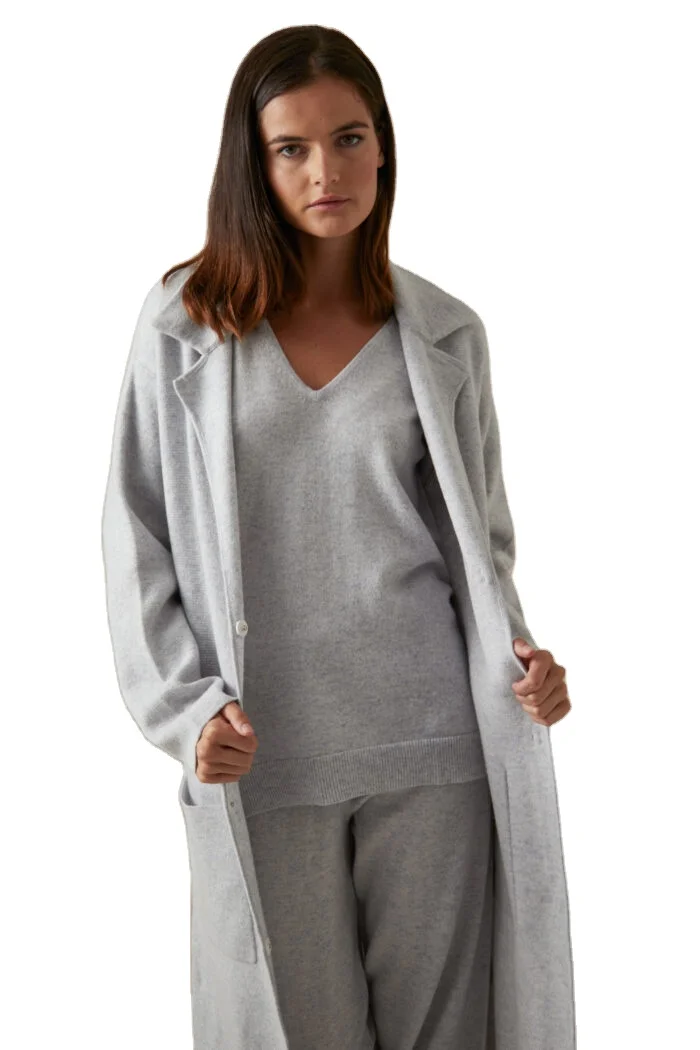 OEKO New Style Cashmere Long Cardigan Womens Sweaters Female Sweater Knitted for Women