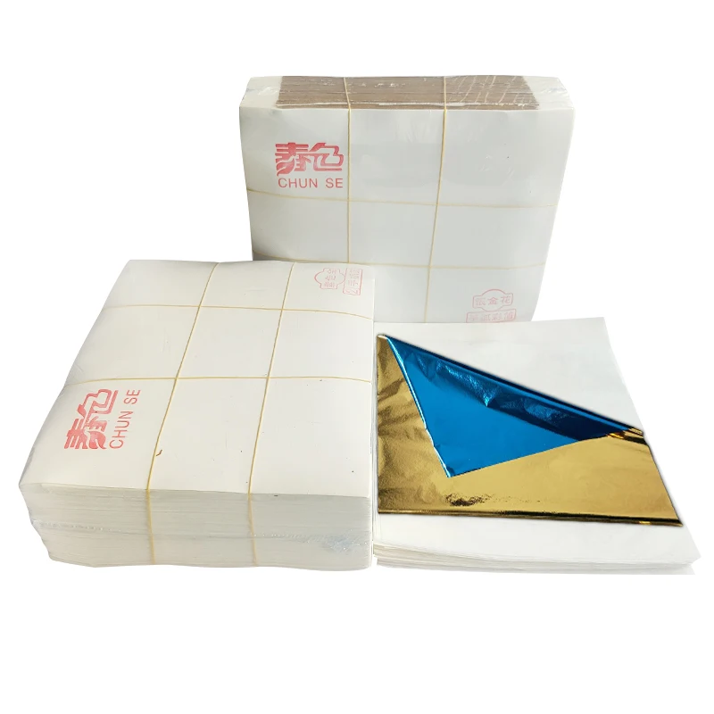 100 штук в комплекте цвет золотой лист Имитация Золотая фольга для ремесленные изделия Ручной Захват алюминиевой фольги украшения мебели