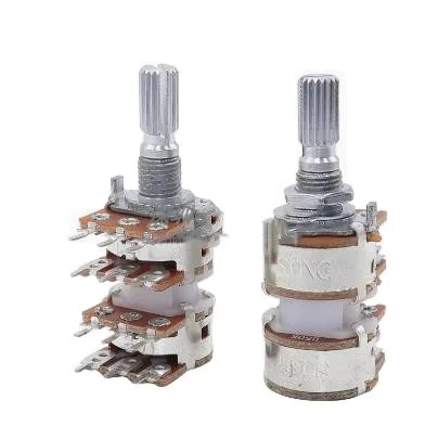 Dual 6Pin 15mm Resistor Potentiometer B1K B2K B5K B10K B20K B50K B100K B500K B1M Wh148 With On Off Switch