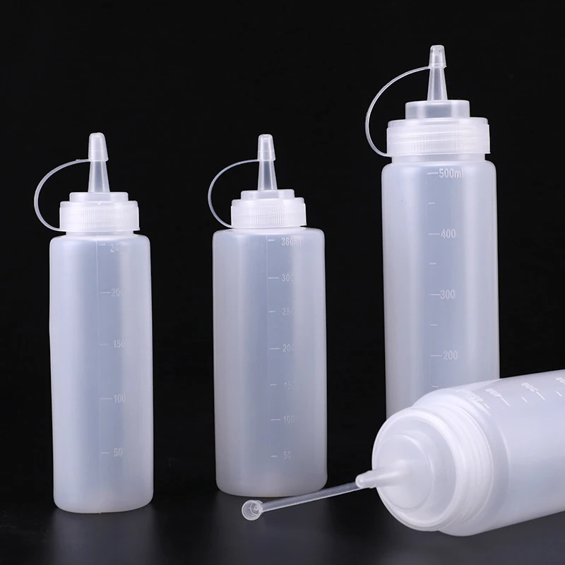 240Ml 8Oz мед барбекю Сожмите соус бутыли приправы пластиковые ПЭ салата крем Кетчуп бутылка подсказки