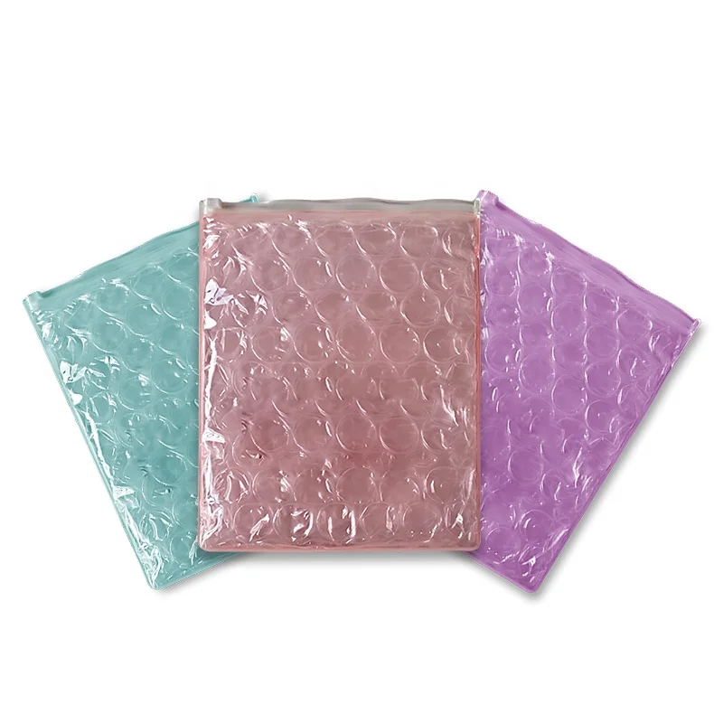 shockproof customized bubble mailer bags,pink shipping bags bubble mailers with zipper