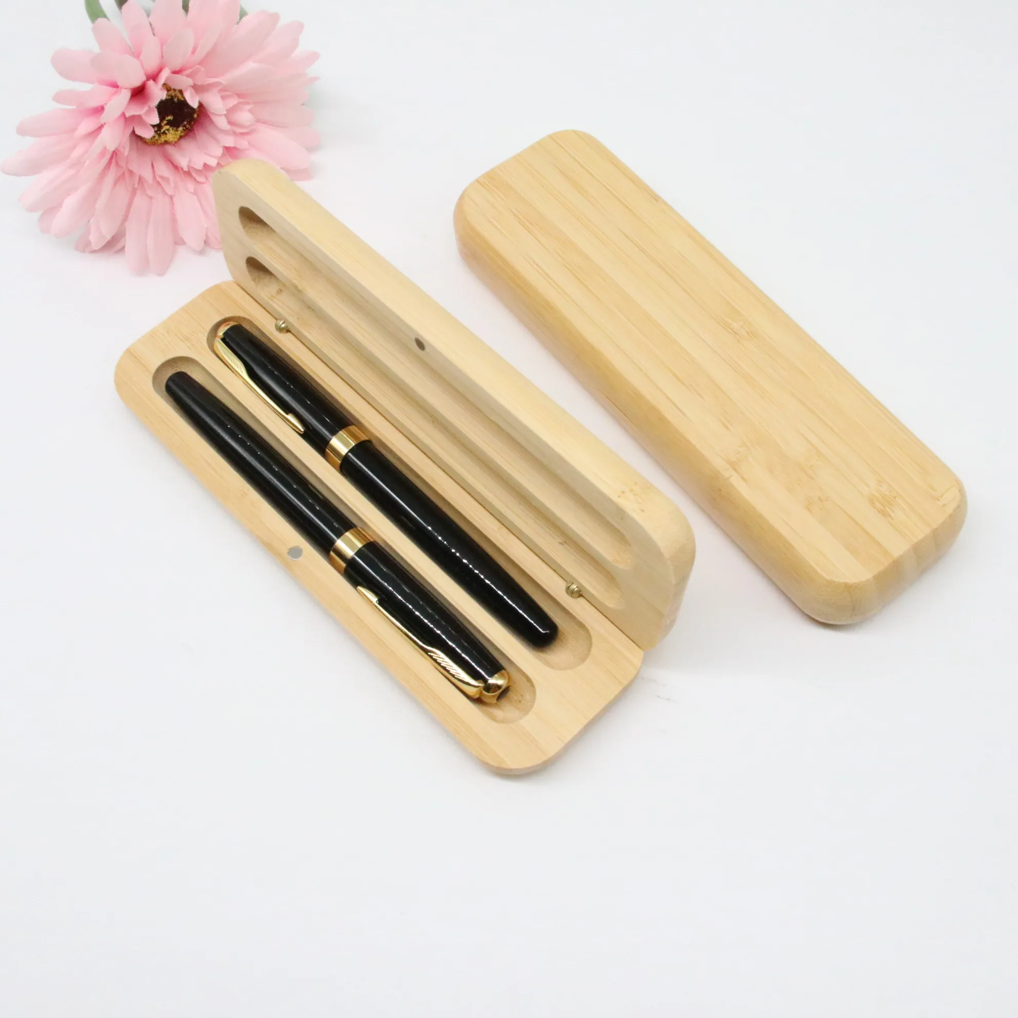 bamboo pen set 	 eco custom pens  wooden pen with wooden box