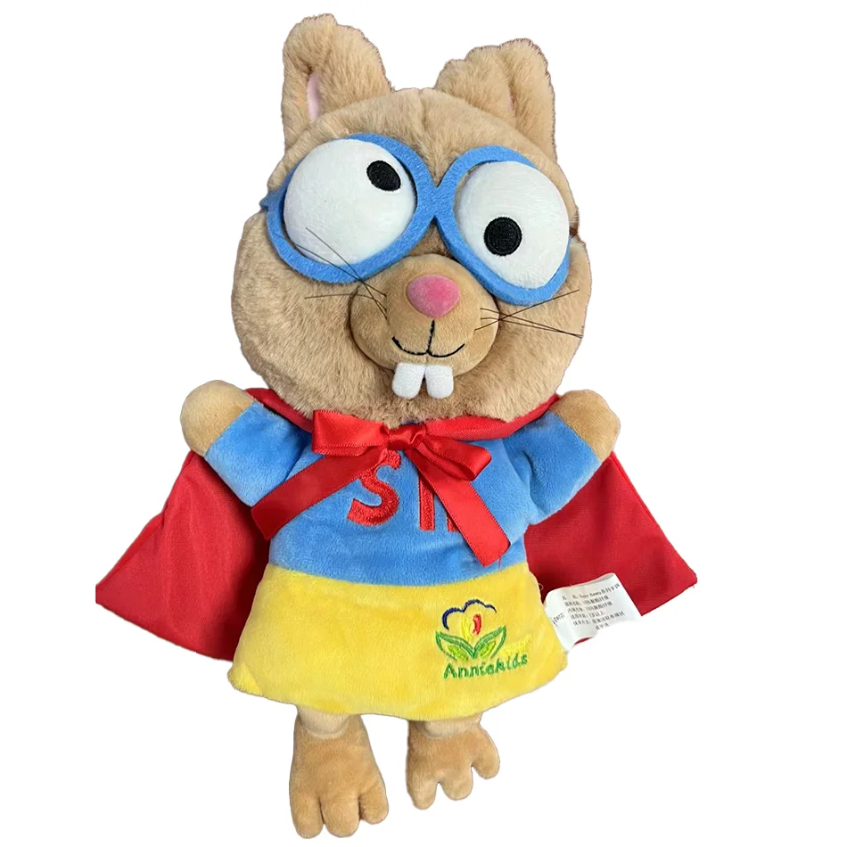 Blue glasses red cape squirrel doll