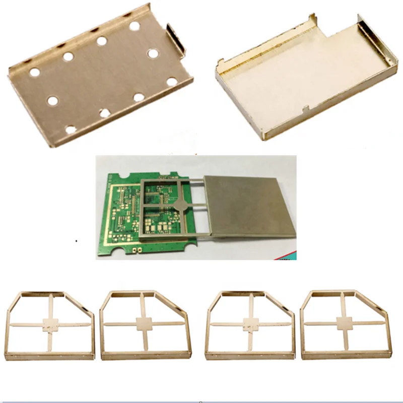 Штамповка RFI RF Магнитная EMI Экранирование может EMC PCB защитный чехол Защитная крышка пользовательского размера металлическая штамповка или