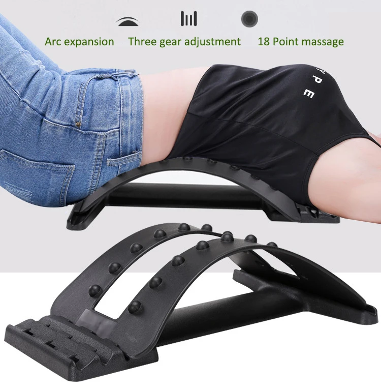 back stretcher lumbar traction,stepless back stretcher & posture corrector,adjustable orthopedic back stretcher magnetic point