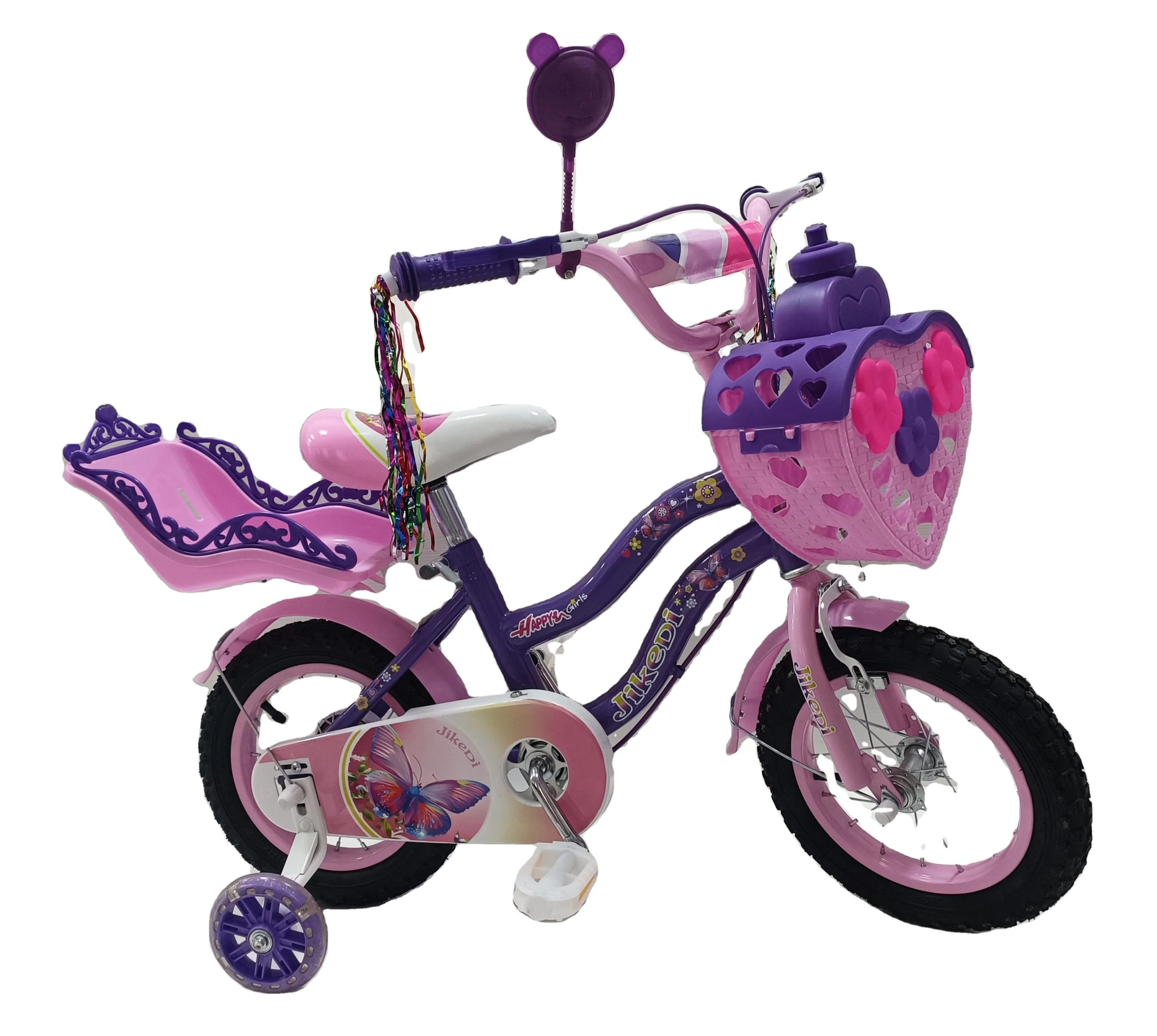 Factory cheap price 4 Wheel girl cycle 12 14 16 18 20 Inch Children Bicycle Kids Bike For 2 3-8 Year Kids