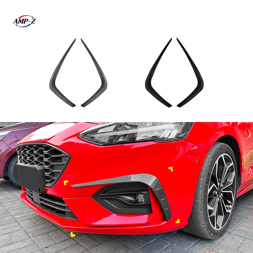 AMP-Z High Quality Plastic Material Front Bumper Flag Splitter For Ford Focus ST Line 2019-2022