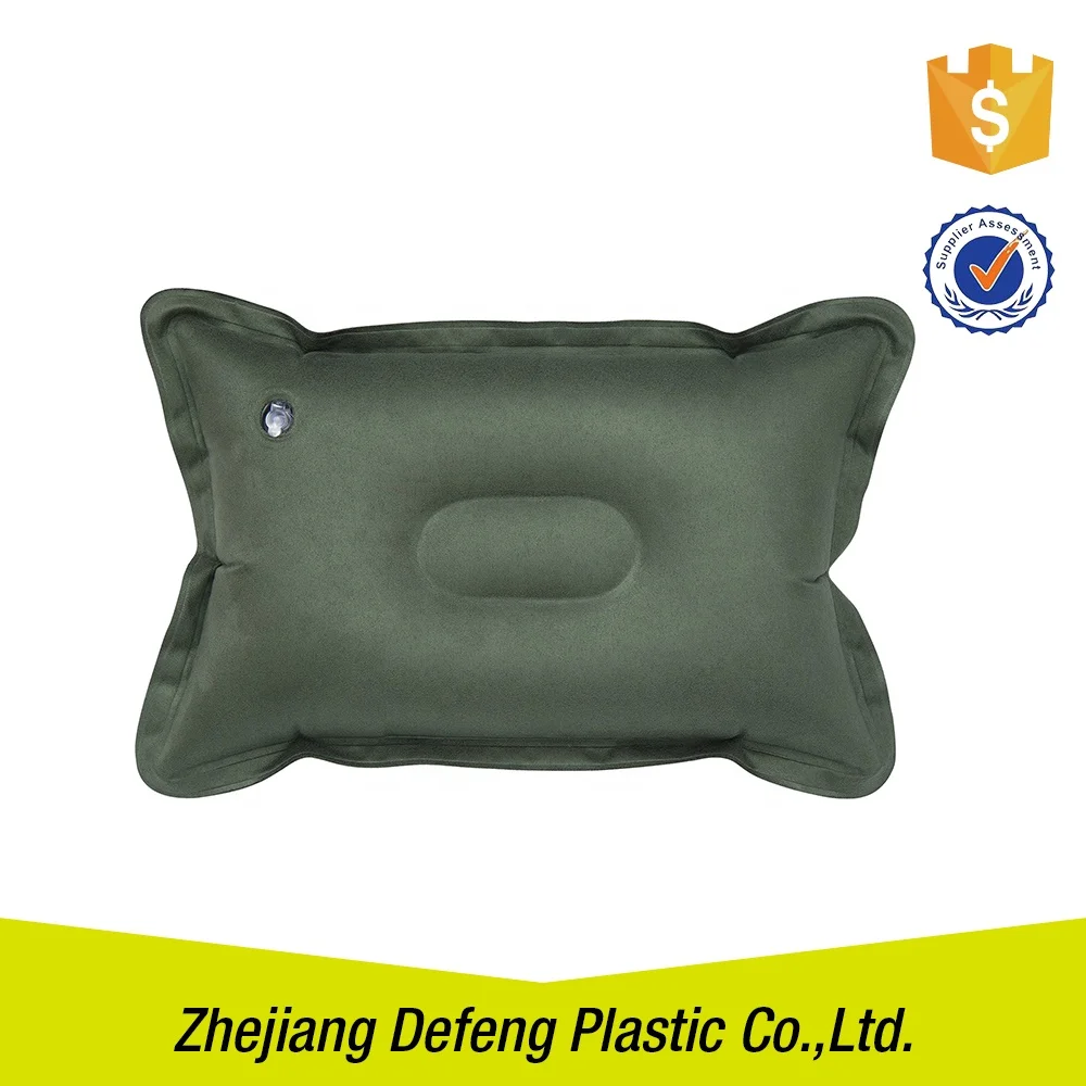 Wholesale Moisture Proof 100% Polyester Self Inflating Comfortable Foldable Air Pillow For Travel