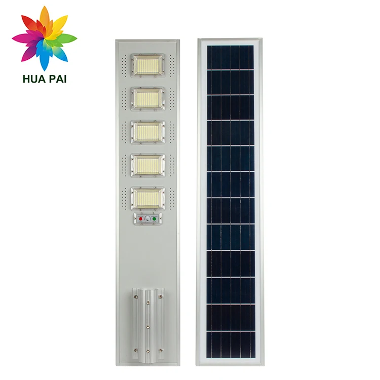 HUAPAI New Design  Modem Street Lamp Integrated 100 200 300 400 500 W Outdoor All In One LED Street Solar Lights