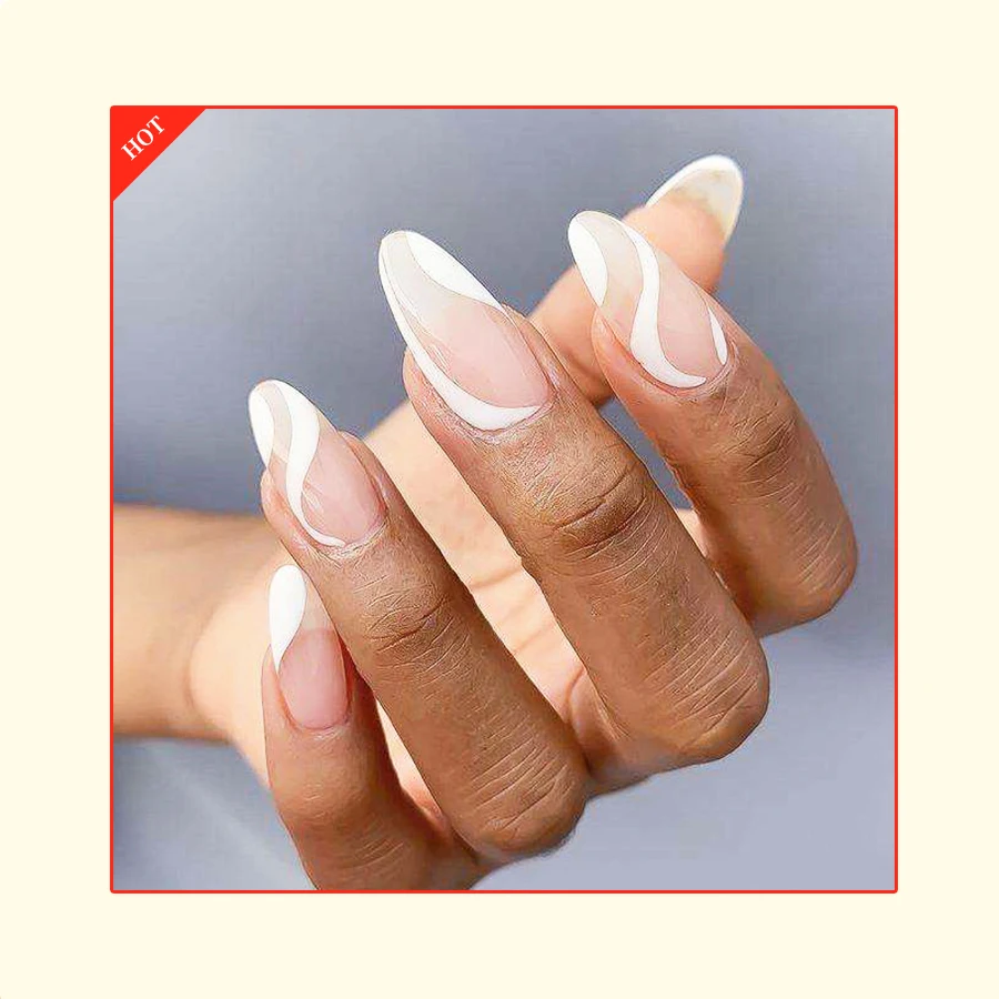Long Acrylic Artificial Nails Best price artificial false design nails manufacture Decoration stick on nail