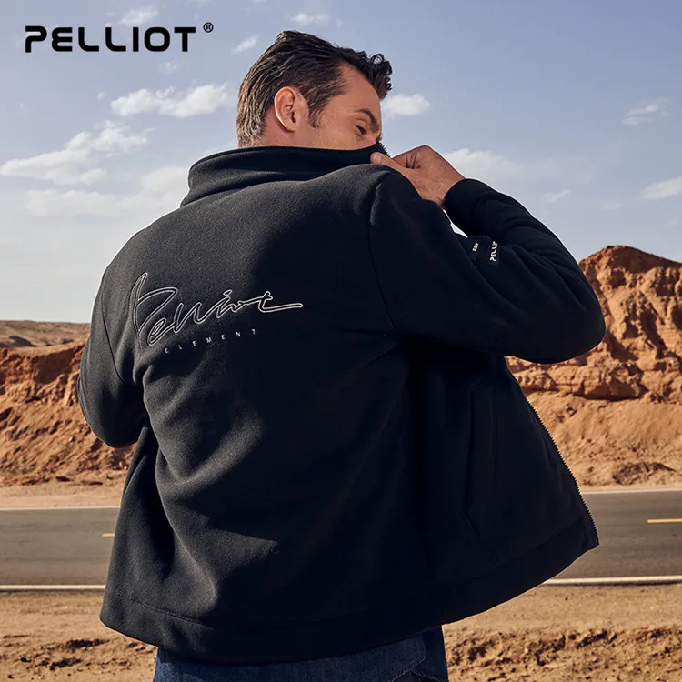 customized autumn outdoor hiking wear keep warm stand collar breathable light weight polar fleece jacket