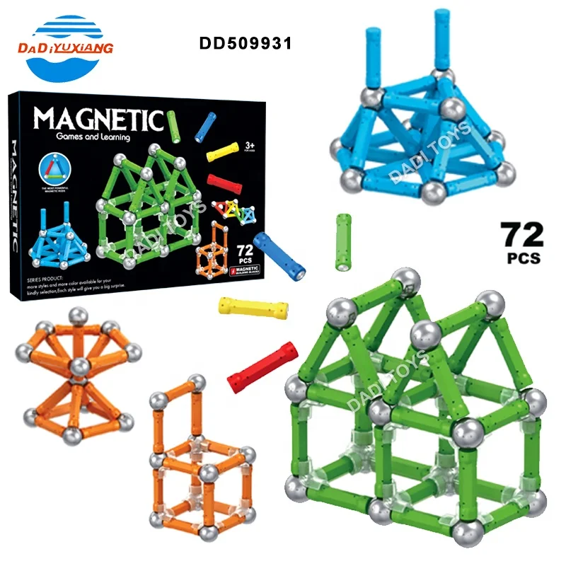 DADI OEM&ODM Hot Selling ABS Magnetic Stick Construction Blocks Magnetic Bar Magnetic Tiles Building Blocks Sets