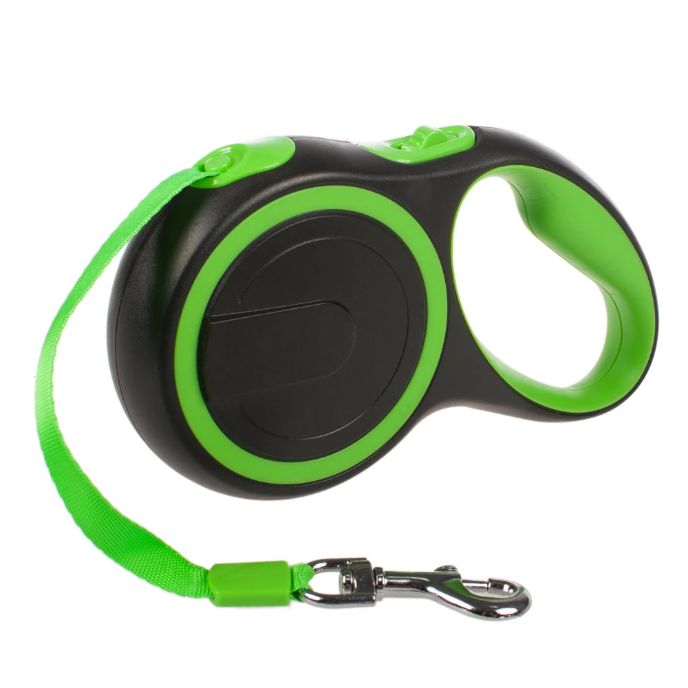 Manufacturer wholesale blue pink green plastic nylon automatic dog retractable leash