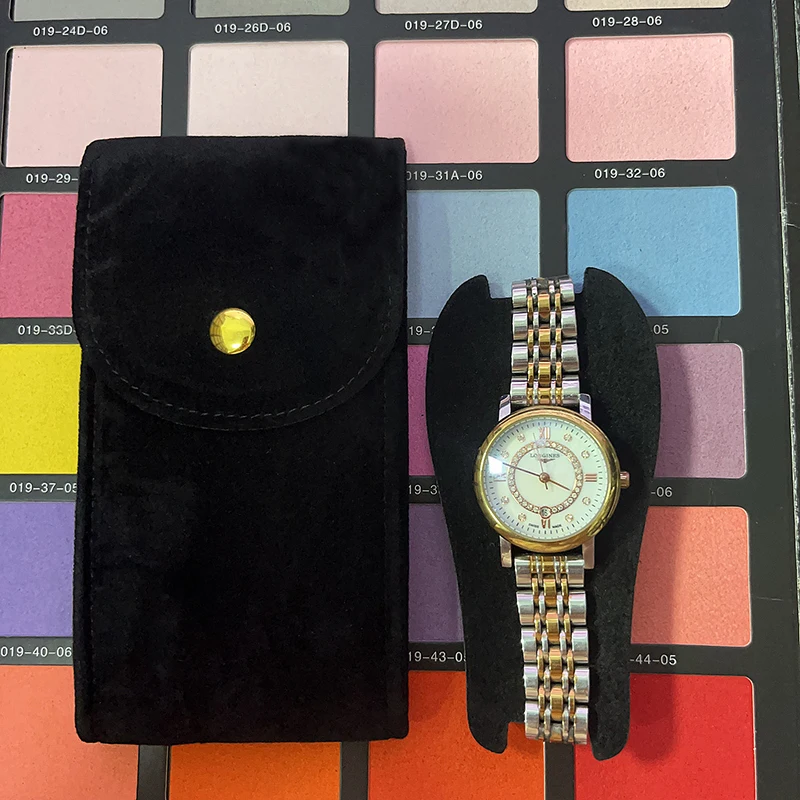 Customized logo Portable Velvet Watch Pouch Watch Storage Bag Emerald Watch Organizer for Men Women velvet pouch for jewelry