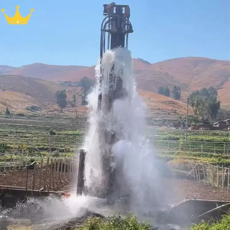 Заводская цена 180 м глубина Dth гусеничные буровые установки для водяных скважин 56 кВт дизельный двигатель с воздушным компрессором