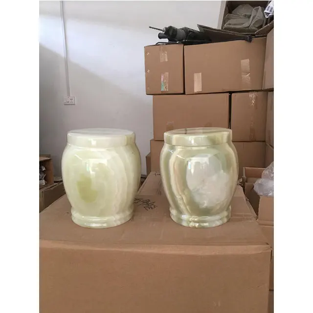 High Quality Cream color Marble Stone Urn Excellent Quality Storage Granite Stone Urn