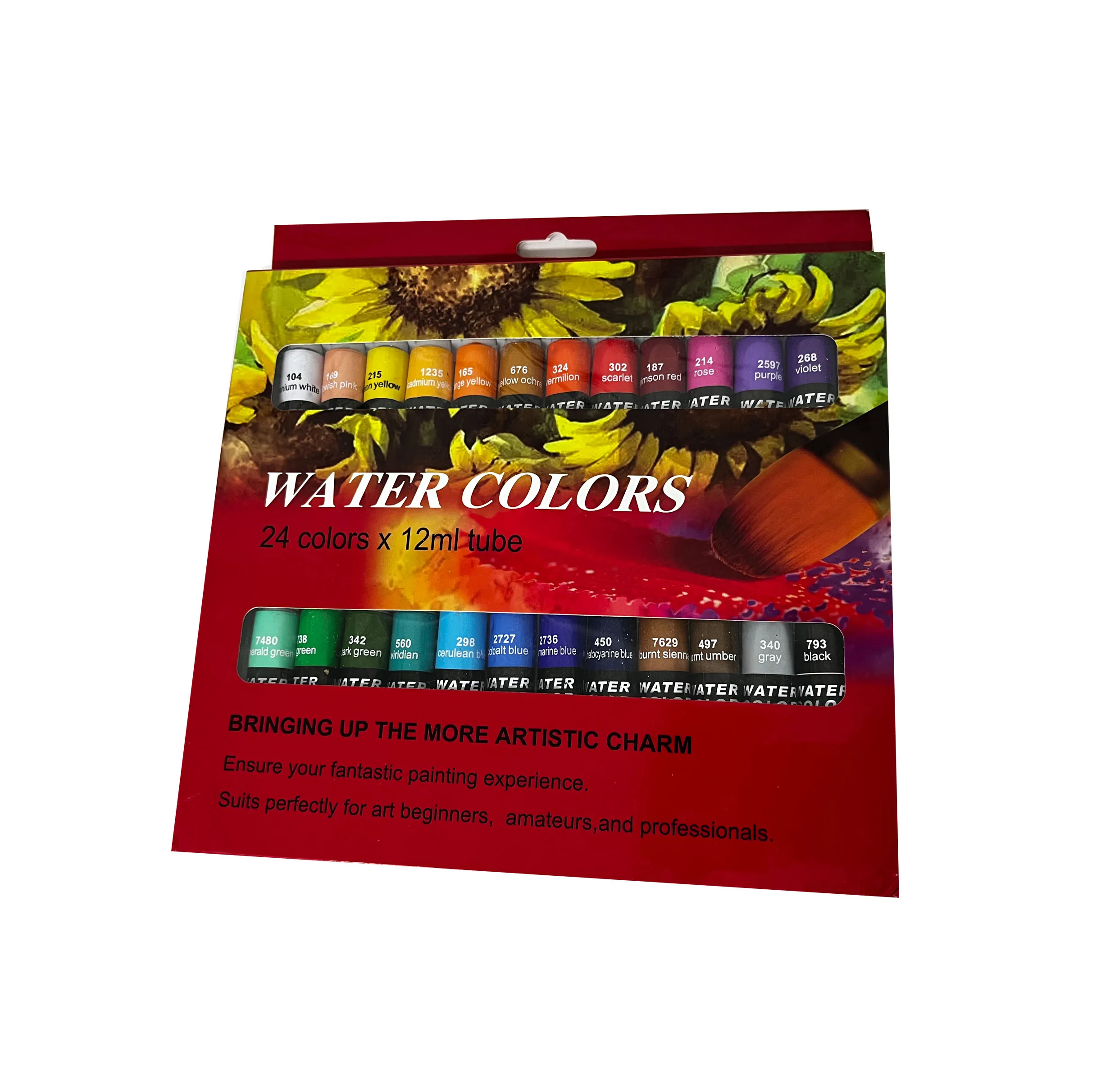 XinyiArt Professional Painting Supplies Set 24 Tube Water Color Paints Watercolor Paint Kit for Artists Beginners
