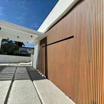 2022 WPC Exterior Outdoor Decorative Wall Cladding Panel Design Coextrusion Panel Wooden Siding Board Building Material