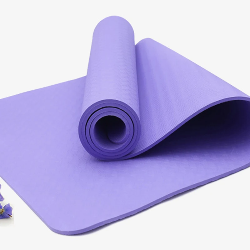Wholesale TPE Yoga Mats 4mm Non Slip Black Yoga Mat Eco Friendly High Quality Fitness Pilates Mat Manufacturer