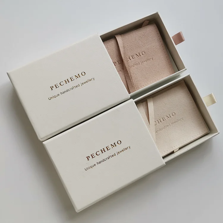 Luxury Custom Logo Paper Jewelry Box Packaging For Ring Earring Necklace Bracelet Jewellery Box Gift Drawer Cardboard box