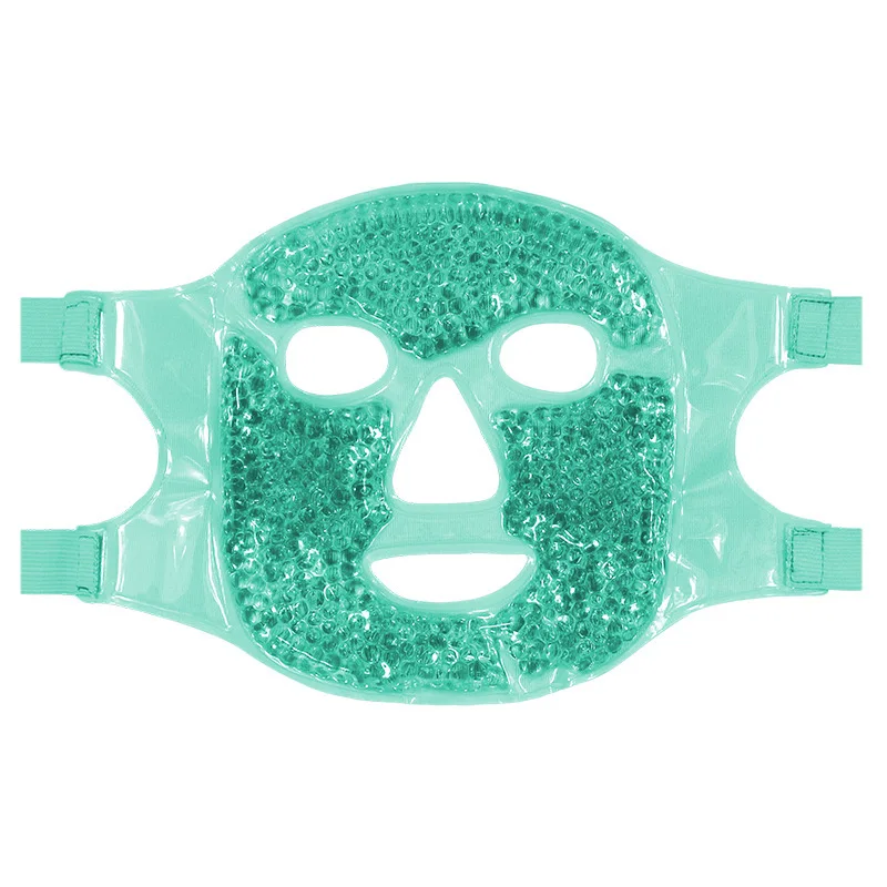 2023 hot selling new design Reusable Gel Beads ice Mask medical use sleep Warm Cooling face mask