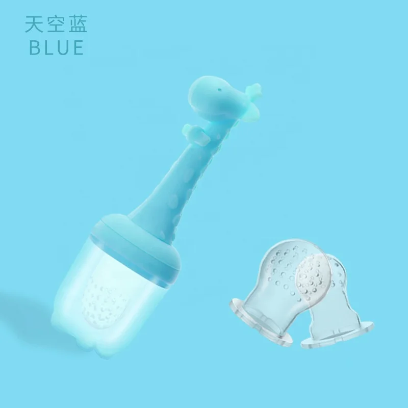 Hot sale BPA free Animal Shaped funny silicone baby fruit feeder Baby Fruit Teething Toy Baby Fresh Food Feeder