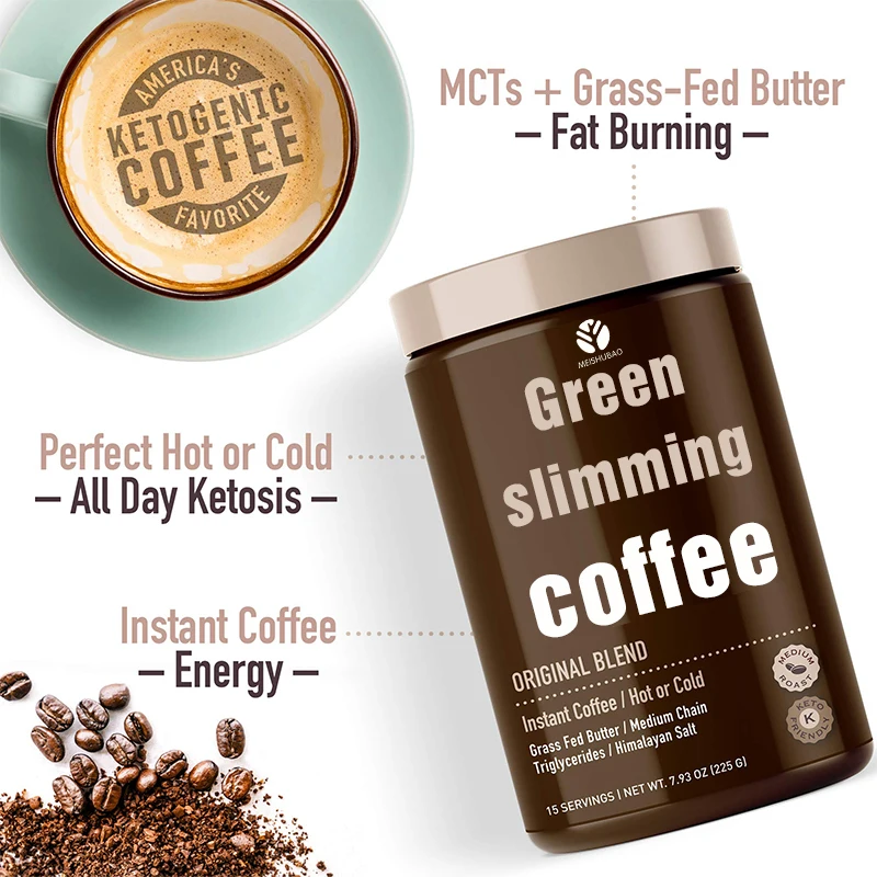 Hot Active Slim Green Coffee Natural Weight Loss Instant Coffee Powder Fit Weight Control Detox Slimming Green Coffee