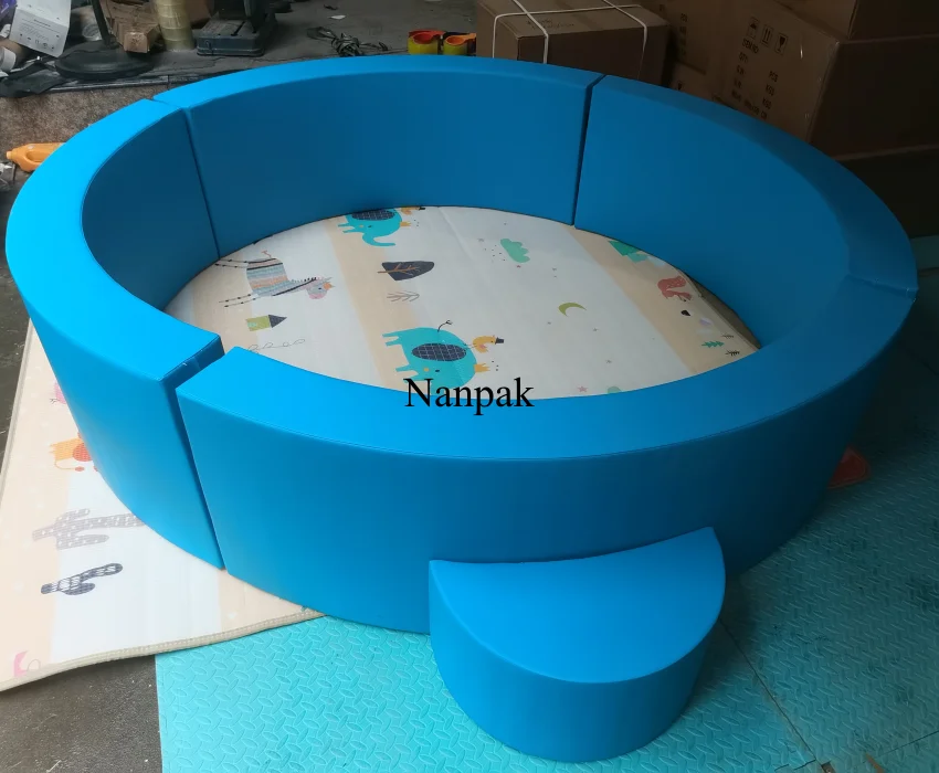 Buy commercial  indoor outdoor foam ball pit white kid birthday 4ft 5ft 6ft round ball pit rental soft play ball pit with slide