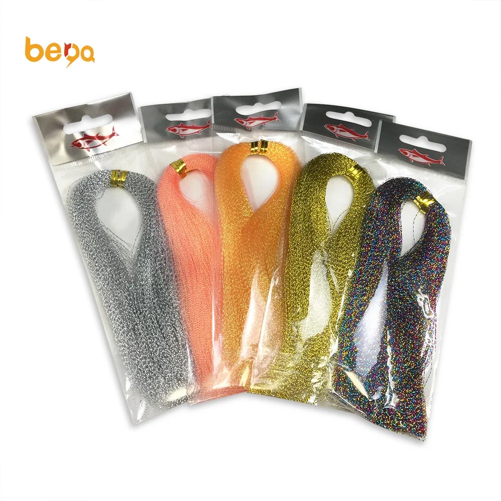 Wholesale Fly Fishing Tying Crystal Flash String Jig Hook Flashing Line Snapper Rig Shinning Line Lure