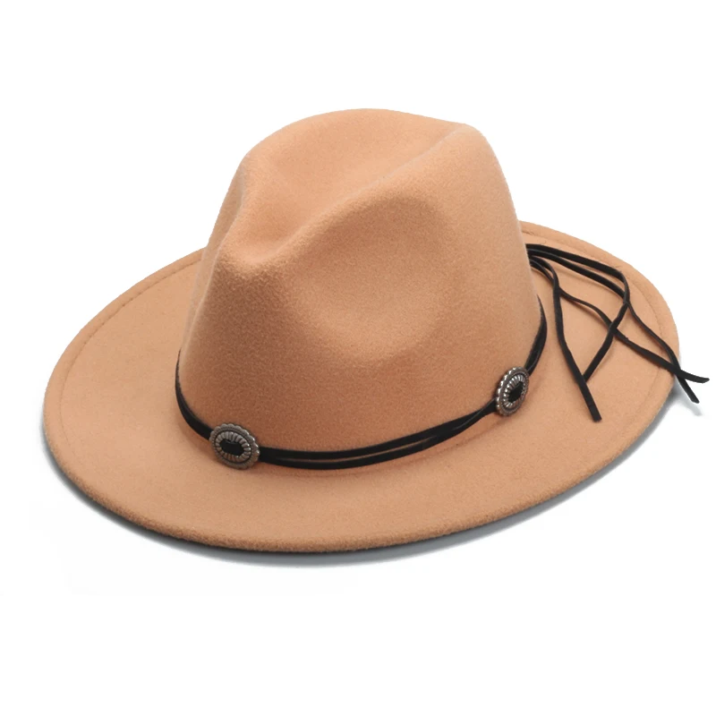 Using Various Unisex Felt Fedora Jazz Hat Fake Wool Hat Dark Gray British Elegant Hats