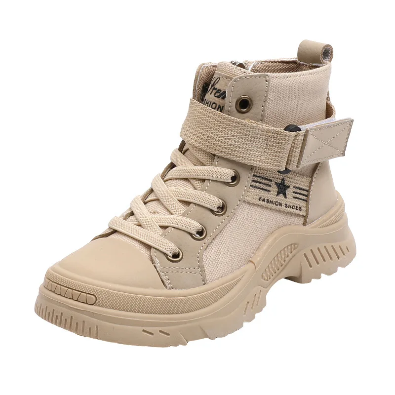 
Botas de moda infantil Vintage British style short boots fashion boots for kids 