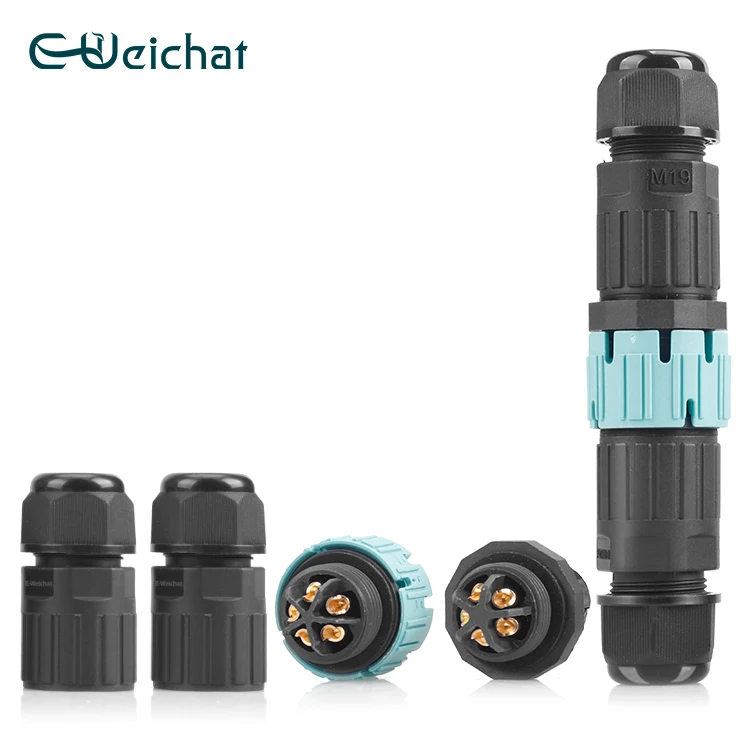 E-Weichat Manufacturer Outdoor Indoor LED Strip Lighting Solder Type Fxing Male Female Pluggable IP68 Waterproof Connector