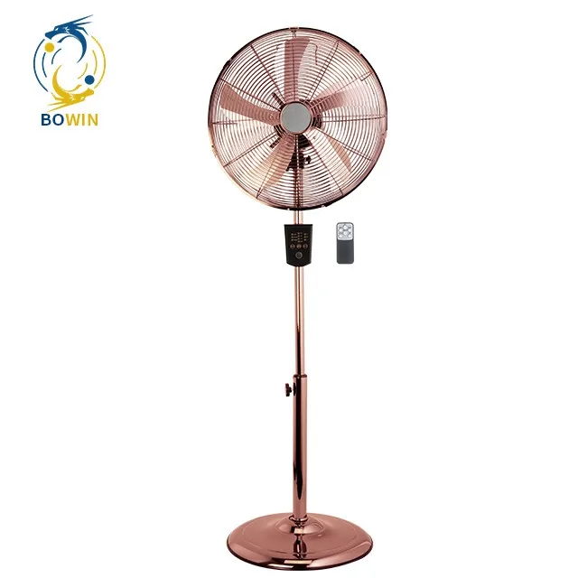 High Quality Motor Aluminum Blade Pedestal Fan 16 Inch Metal Stand Fan With remote Control