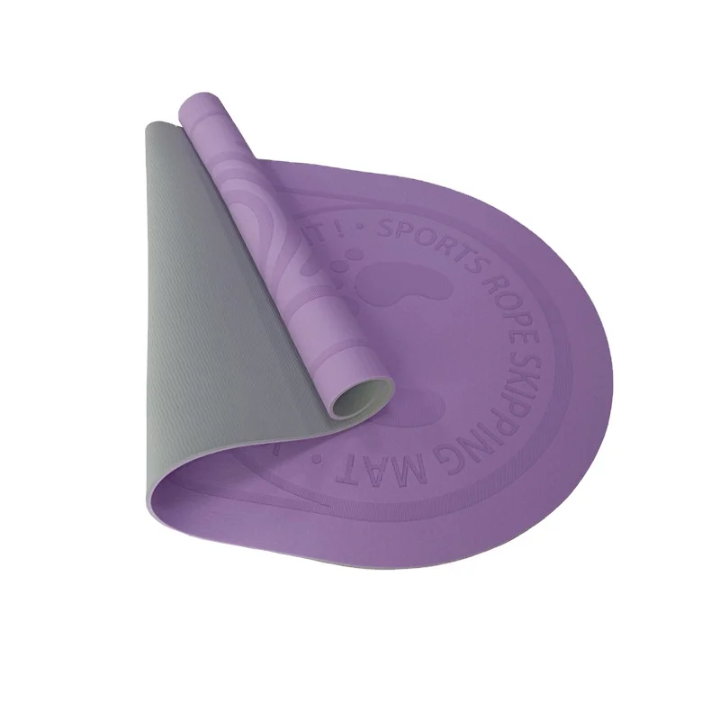 
Customized Logo Non Slip 6mm TPE Jump Rope Mat Indoor Exercise Sports Fitness Yoga Mat 